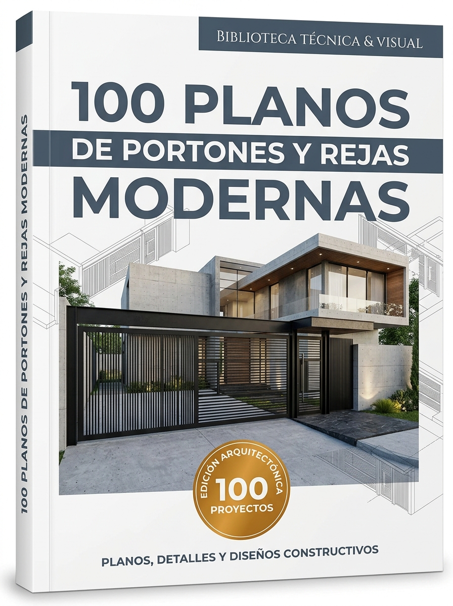 Portada Arquitectónica: 100 Planos de Portones y Rejas Modernas